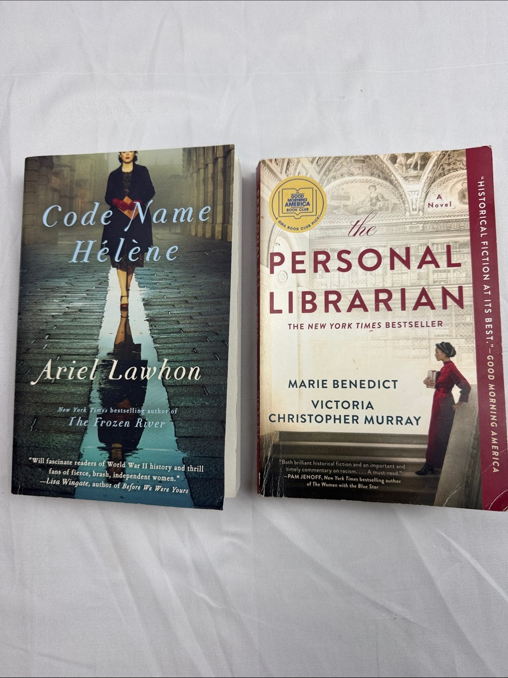 “The Personal Librarian”,by Marie Benedict & “Code Name Helene”by Ariel Lawson